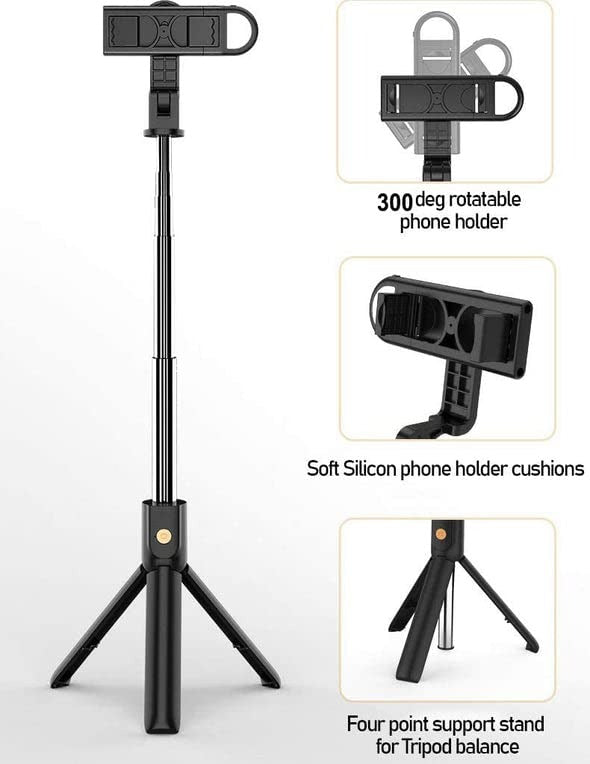 R1S Multifunctional Wireless Selfie Stick Tripod